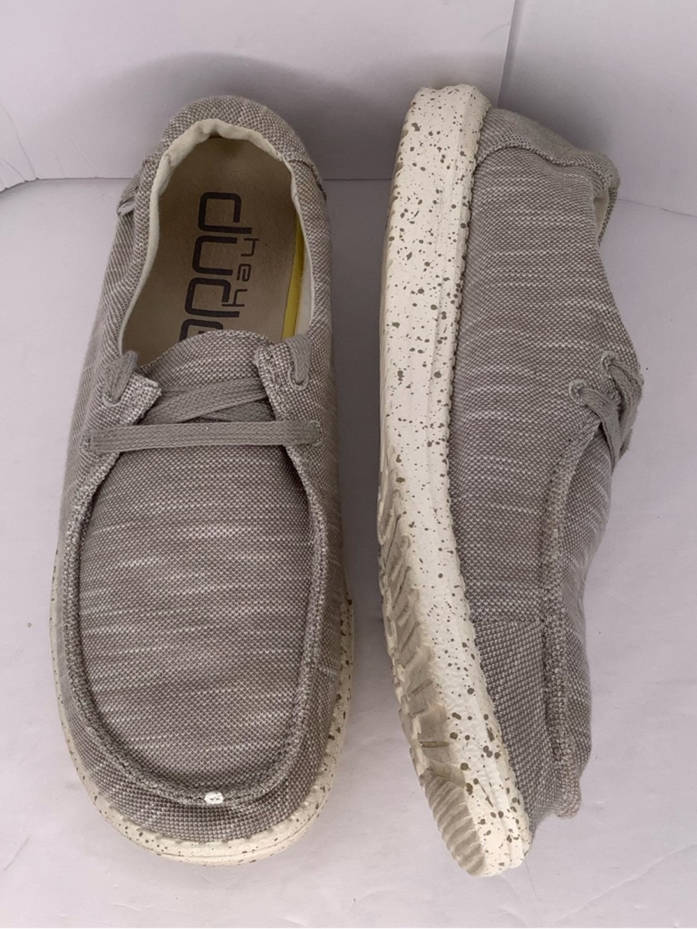 Hey Dude Wally Sox Serape Gray Textile Slip On Sneaker Men Loafers Size 8